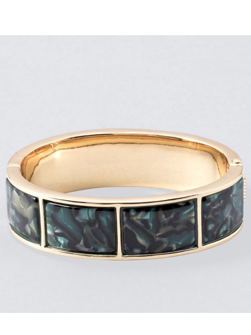 WHBM GREEN HINGED BANGLE BRACELET